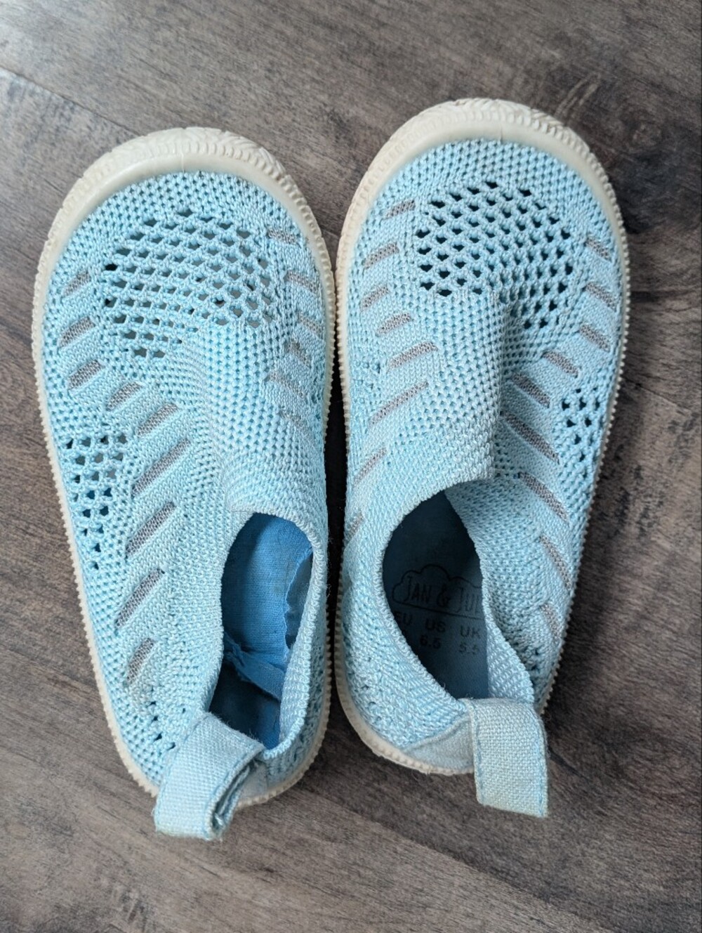 Jan & Jul Toddler Knit Water Shoes Blue Size 6.5 / 22